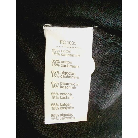 Lacoste 36 Preppy Cardigan‎ Sweater Vintage Black Cashmere Cotton Blend  FC1005 - Picture 8 of 8